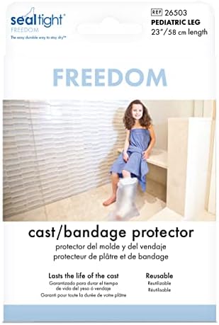 Brownmed - Seal-Tight Freedom Cast & Bandage Protector - Kid's Leg & Foot Cast Cover for Showers & Swimming - Durable Shower Bag for Leg Cast - Pediatric Leg