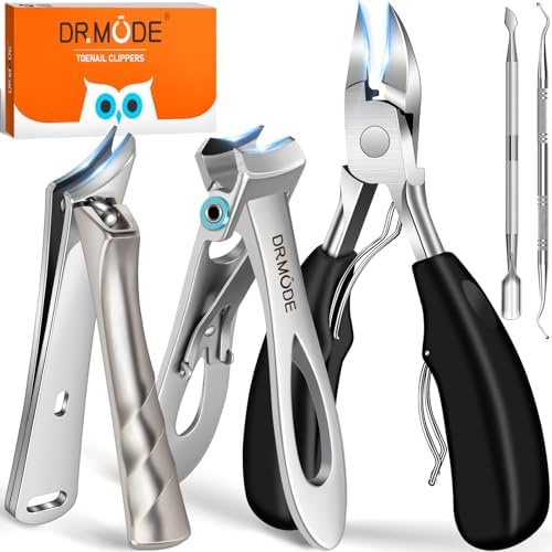 Toenail Clippers for Seniors Thick Toenails, Heavy Duty Large Toe Nail Clippers for Men Thick Nails with Wide Opening, Sharp Ingrown Toenail Clippers Nail Cutter Long Handle with Slanted Curved Blade