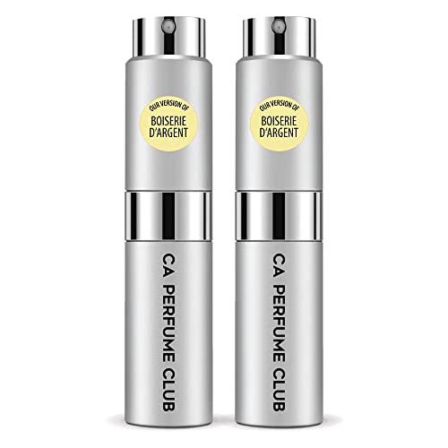 CA Perfume Club Impression of Christian D Boiserie D'argent For Women & Men Replica Version Fragrance Dupes Concentrated Long Lasting Eau de Parfum Spray Refillable Atomizer Bottle 0.27 Fl Oz-X2