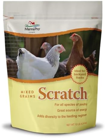 Manna Pro Ultimate Scratch Chicken Feed - Nutrient Rich Chicken Treat - 10 LB Chicken Scratch
