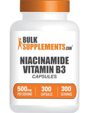 BULKSUPPLEMENTS.COM Niacinamide Capsules - Niacinamide Supplement, Vitamin B3 Supplement, Niacinamide 500mg Capsules - Niacinamide Pills for Skin Health, 1 Capsule per Serving, 300 Capsules