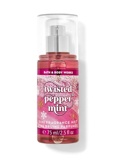 Bath & Body Works Twisted Peppermint Fine Fragrance Mist Travel Size Mini Purse Spray 2.5 Ounce (Twisted Peppermint)