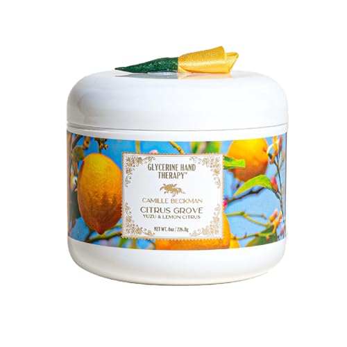 Camille Beckman Glycerine Hand Therapy Cream, Citrus Grove Scent, 8 Ounce