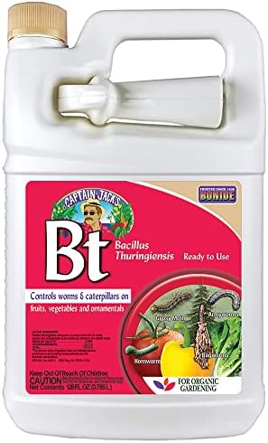 Bonide Captain Jack's Thuricide BT, 128 oz Ready-to-Use with Sprayer, Kills Worms and Caterpillars in Home Garden, For Organic Gardening