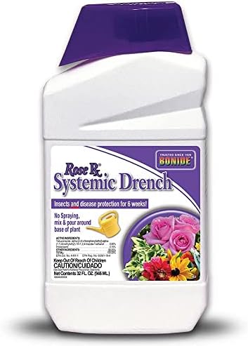 Bonide Rose Rx Systemic Drench, 32 oz Concentrate, Garden Insect & Disease Prevention for Roses, Flowers and Ornamentals