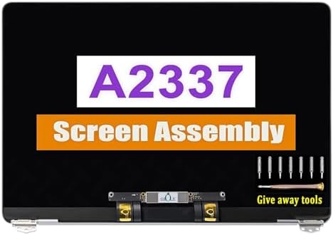A2337 M1 Screen Replacement for MacBook Air M1 A2337 2020 LCD Screen Display Assembly EMC 3598 MGN63 MGND3 MGN93 MGNA3 MGN73 MGNE3 (Space Gray)