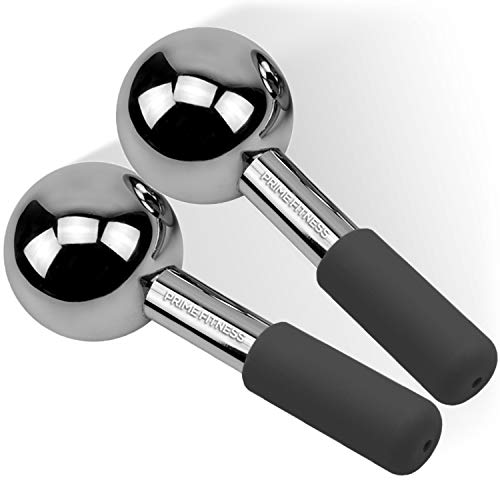 Ice Globes for Facials | Unbreakable Steel Cooling Roller | Cryo Sticks for Face | Massager for Face Neck & Eyes | Skin Care for Dark Circles, Puffiness, Wrinkles, Collagen Production (BLACK)
