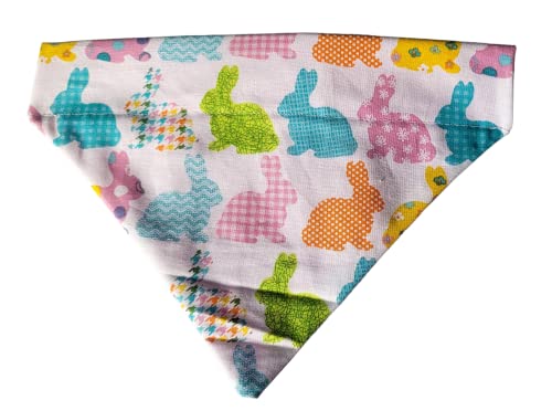 Easter Bunnies Over the Collar Dog Bandana That Slips onto Their Existing Collar Size (X-Large)