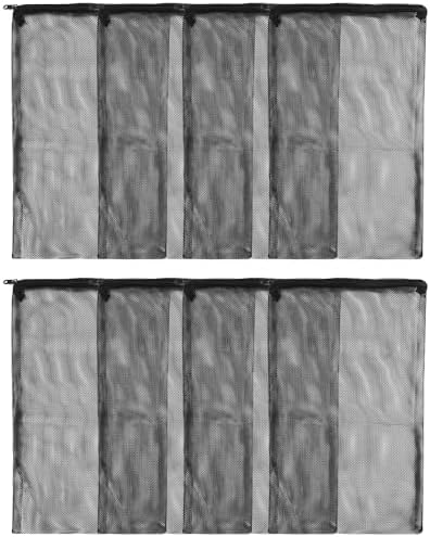 Pawfly 8 Pack Aquarium Filter Media Bags, Fine Mesh Filter Bag with Plastic Zipper Aquarium Media Bag for Activated Carbon, Bio Filter Balls and Filter Stones (15" x 10")