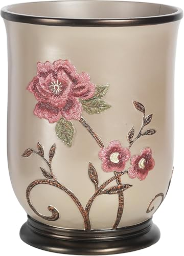 Zahari Home Decorative Trash Can for Bathroom, Office & Bedroom - 2.1 Gallons Stylish & Small Trash Can for Dorms, Desktop & Restroom - Chic Waste Basket for Compact Spaces, Larrisa