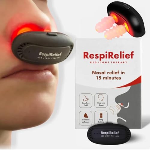 Red Light Therapy for Nose, RespiRelief Red Light Nasal Therapy Instrument, RespiRelief Red Light Nasal Therapy Device, Red Light Therapy for Nose (1 Pc)