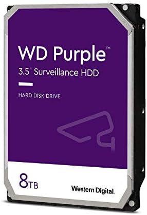 Western Digital 8TB WD Purple Surveillance Internal Hard Drive HDD - SATA 6 Gb/s, 128 MB Cache, 3.5" - WD84PURZ (Renewed)