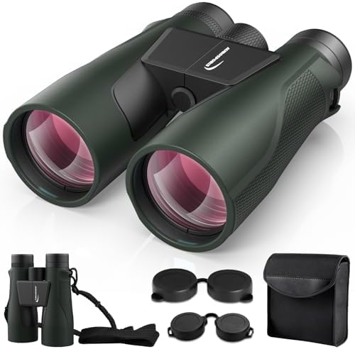 15x56 Binoculars for Adults High Powered - Aurosports HD Large View Binoculars with Clear Low Light Vision - Lightweight Easy Focus Binoculars Bird Watching Hunting Hiking Cruise Travel - Green