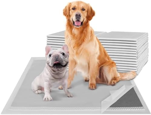Charcoal Puppy Pads 28"x34" (30-Count), Activated Carbon Dog Pads Extra Large, Leak-Proof Pee Pads for Dogs, Super Absorbent Pet Training Pads for Puppies, Piddle Pads for Doggies, Cats
