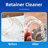 Retainer Cleaner Tablets for Dental Appliances and Night & Mouth Guard, Denture Cleaning Tablets Solution to Offer Confident Smile.(150 Tablets,Mint Flavor)