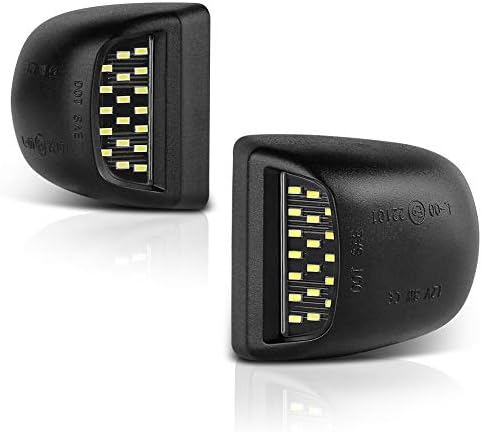 VIPMOTOZ Full LED License Plate Light For Cadillac Escalade Chevy Silverado 1500 2500 3500 Suburban Tahoe GMC Sierra 1500 2500 3500 Yukon XL Tag Lamp Assembly Replacement