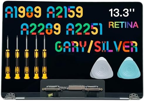 Screen Replacement for Pro A1989 A2159 A2289 A2251 2018 2019 2020 Year 13.3" Retina LCD Display Assembly EMC 3214 3358 3301 3456 3348 2560x1600 (Space Grey)