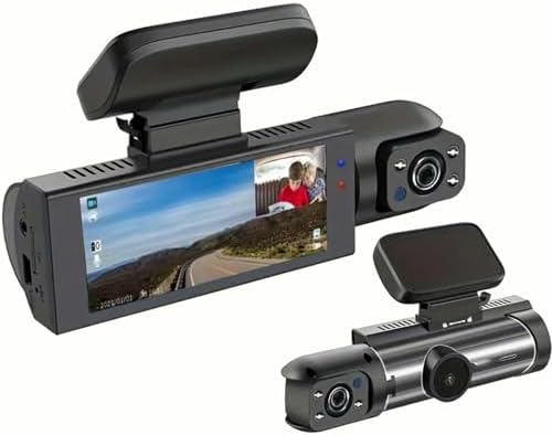HD Dual Lens Dash Cam - Front and Rear Car Camera, 1080P Resolution, IR Night Vision, 2.7" IPS Display, 24/7 Parking Surveillance, Loop Recording, 170° Wide Angle Lens - Includes 32GB Storage Card