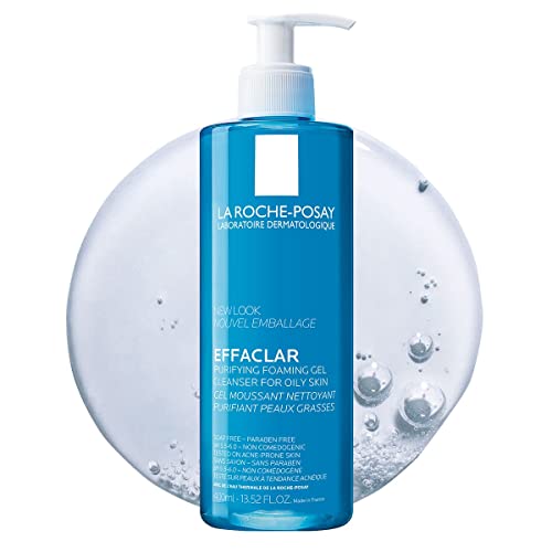 La Roche-Posay Effaclar Purifying Foaming Gel Cleanser for Oily Skin, With Zinc Pidolate To Remove Excess Oil & Shine, Alcohol Free & Oil Free, Face Wash For Oily Skin, Sensitive Skin Tested