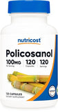 Nutricost Policosanol 100mg, 120 Capsules - Gluten Free, Non-GMO, and Vegetarian Friendly