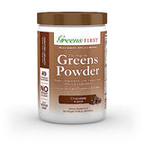 Greens First - Chocolate - 30 Servings - Greens Powder Superfood, 49 Superfoods, 15+ Organic Fruit & Vegetables, Antioxidant Smoothie Mix Supplement, Dairy Free, Vegan & Non-GMO - 14.38 oz