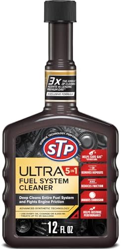 STP Ultra 5 In 1 Fuel System Cleaner and Stabilizer, Deep Cleans Fuel System and Fights Engine Friction, 12 FlOz
