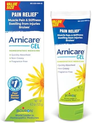 Boiron Arnicare Gel for Relief of Joint Pain, Muscle Pain, Muscle Soreness, and Swelling from Bruises or Injury - Non-greasy and Fragrance-Free - 4.2 oz