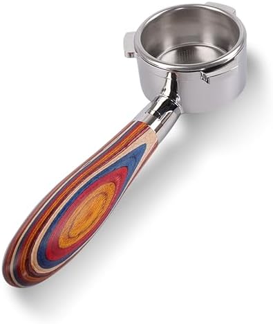 Bottomless Portafilter 54mm with Color Wood Compatible with Breville Barista Express, Pro, Touch, and Impress | Fire Phoenix Handle