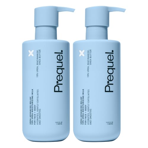 Prequel Skin - Urea Advanced Relief Moisturizing Milk - 2 Pack - Face and Body Moisturizer - Unscented - 13.5 Fl Oz