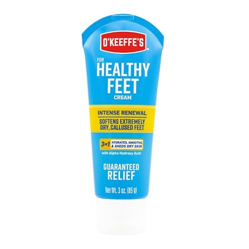 O'Keeffe's Healthy Feet Intense Renewal Cream with Alpha Hydroxy Acid; Softens and Exfoliates Extremely Dry; Callused Feet; 3oz Tube (Pack of 1)