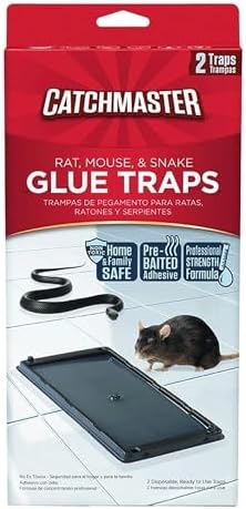 na Catchmaster 402 Baited Rat, Mouse and Snake Glue Traps Professional St, Natural