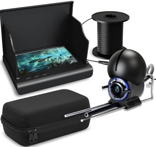 Underwater Fishing Camera, 4.3 Inch LCD and Upgraded HD Lens for Ice Lake Boat Kayak Fishing, Waterproof Fishing Camera with Infrared Night Vision Light, Portable Beginner Fish Finder with 50ft Cable