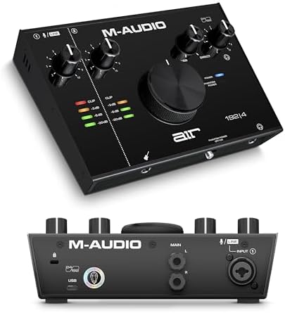 M-Audio AIR 192x4 USB C Audio Interface for Recording, Podcasting, Streaming with Studio Quality Sound, 1 XLR in and Music Production Software
