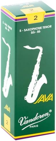 Vandoren SR272 Tenor Sax JAVA Reeds Strength 2; Box of 5,black