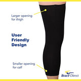 Brace Direct Knee Brace Undersleeve Closed Patella Protects Skin from Abrasions and Irritations, Easy to Use, Comfortable, Breathable, Lightweight, Flexible, and Non Slip Material