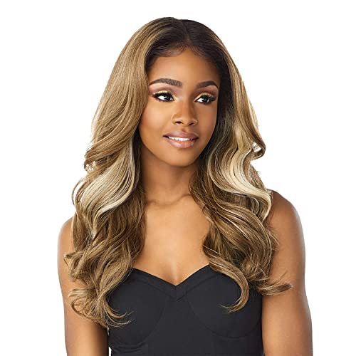 Sensationnel What lace 13x6 Wigs - zelena lacefrontal hand tied glueless synthetic with natural density preplucked hairline (1B OFFBLACK)
