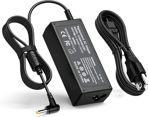 VH240A Power Cord for HP Monitor 25'' 27'' 23.8'' 21.5'' 31.5'' 20'' 19.5V Power Supply for HP Monitor 22cwa 23es 24f 25f 25vx 27 27f 27es 32f Power Supply, for Toshiba Satillite L855 P755 P855