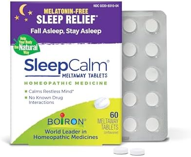 Boiron SleepCalm Sleep Aid for Deep, Relaxing, Restful Nighttime Sleep - Melatonin-Free and Non Habit-Forming - 60 Count