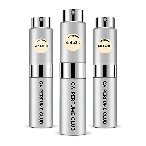 CA Perfume Club Impression of Rojadoor Musk Aoud For Women & Men Replica Version Fragrance Dupes Concentrated Long Lasting Eau de Parfum Spray Refillable Atomizer Bottle 0.27 Fl Oz-X3