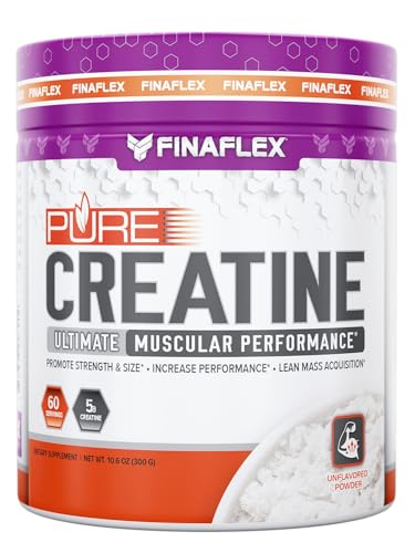 FINAFLEX Pure CREATINE, Unflavored - 10.6 oz - Promotes Muscular Strength, Size & Performance - 100% Pure, Micronized Creatine Monohydrate - 60 Servings