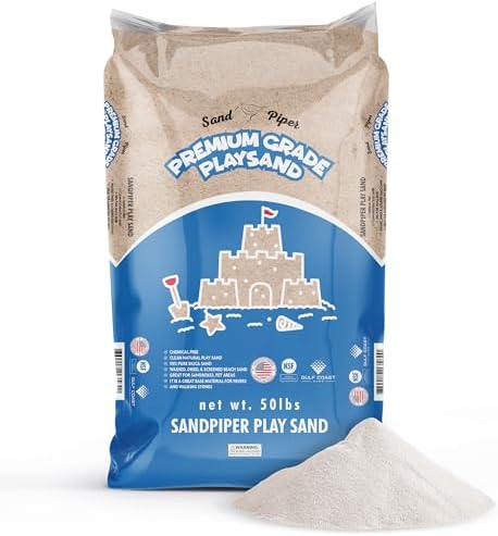 Sandpiper Multiuse Play Sand for Kids, Silica Sand for Sandbox Sand Table Areas, 50 Lbs