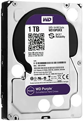 WD Purple 6TB Surveillance Hard Disk Drive - 5400 RPM Class SATA 6 Gb/s 64MB Cache 3.5 Inch - WD60PURX [Old Version] (Renewed)