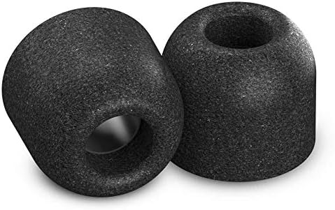 Comply 17-50121-11 Isolation Noise Cancelling Memory Foam Earphone Tips for Anker Soundbuds, KZ ZST, SoundPEATS Q30, Symphonized NRG 3.0 & More, Premium Replacement Noise Reducing Earbud Tips T-500(Large, 3 Pair), Black