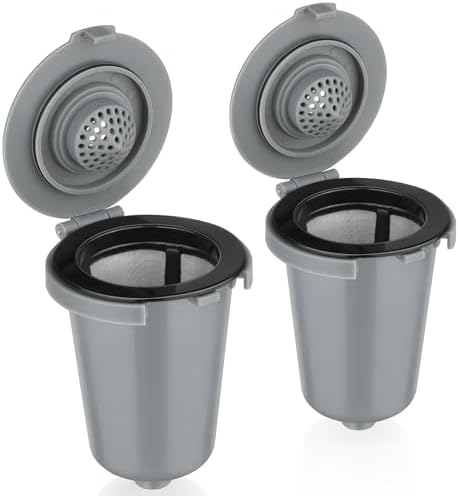 Reusable Filter Cup for Cuisinart, Gray (Upgraded Version - 2 PACK Gray)