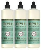 MRS. MEYER'S CLEAN DAY Liquid Dish Soap, Biodegradable Formula, Basil, 16 fl. oz - Pack of 3