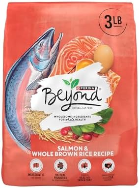 Purina Beyond Natural Wholesome Ingredients for Whole Health Dry Cat Food Salmon and Whole Brown Rice Recipe - 3 lb. Bag