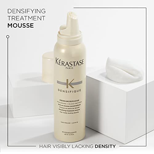 Kerastase Densifique Densimorphose Hair Mousse | Volumizing & Thickening Styling Mousse | Adds Shine | With Hyaluronic Acid | For Fine, Thin & Thinning Hair | 5.1 Fl Oz