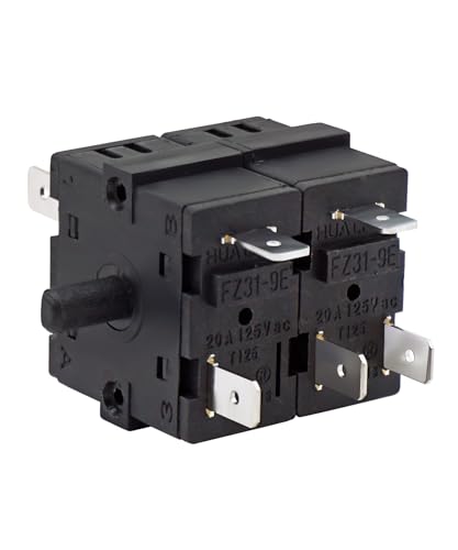 FZ31-9E 11 Pins 7 Positions Rotary Function Switch Compatible with Cuisinart TOA-60 air Fryer,FZ31-10 Function Selector Switch Suitable for Beelicious Oven Geek Chef fm9001e air Oven-1 Year Warranty