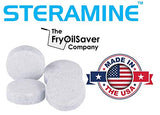 Steramine Sanitizer Tablets, Multi Purpose Sanitizing Tablets for Food Contact Surfaces, Kitchen & Restaurant Cleaning Supplies, 1xTest Kit of 15 QT-10 Test Strips by FryOilSaver Co(300 Tablets)2 Pack