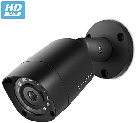 Amcrest Full HD 1080P 1920TVL Bullet Outdoor HDCVI Security Camera, 2MP 1920x1080, 98ft Night Vision, Metal Housing, 3.6mm Lens 90° Viewing Angle, Black (REP-AMC1081BC36-B) (Renewed)